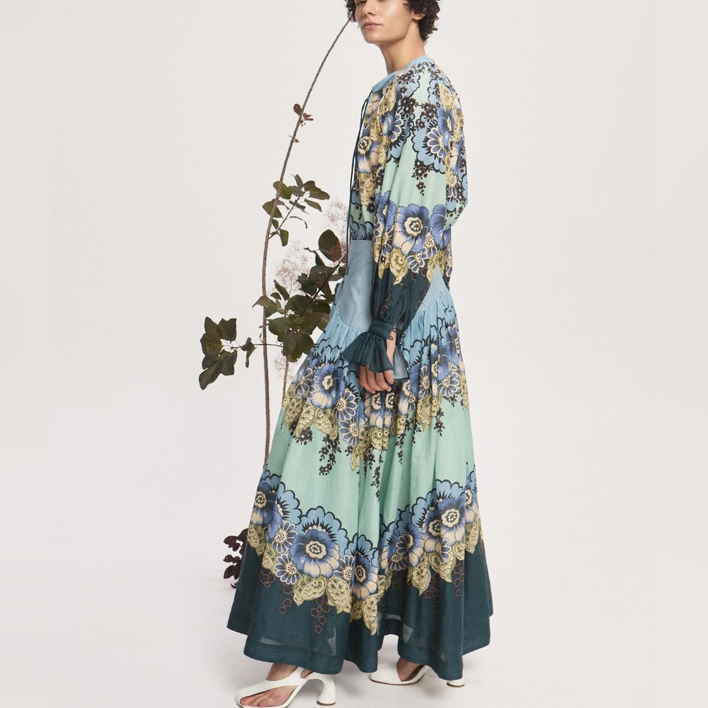 ALEMAIS Madalena Skirt Blue - Picture 3 of 11